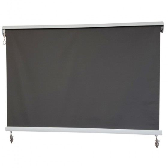 OUT OF STOCK Dark Grey Polyester Roller Blind with Aluminium Hood