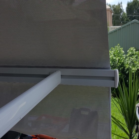 OUT OF STOCK Sunscreen Charcoal Pivot Arm Awning with Aluminium Hood